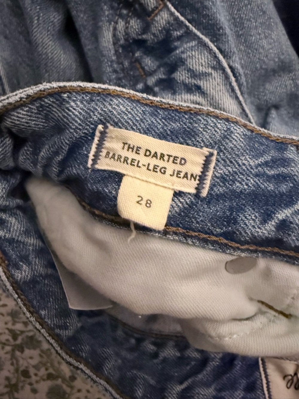 Madewell Darted Barrel Leg Jeans Dobbins Wash 28 - Picture 3 of 4